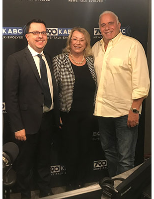 Sibylle with host Stan Katzer