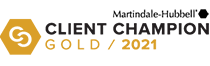 Client Champion Gold 2021 By Martindale Hubbell