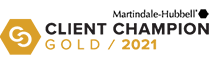 Client Champion Gold 2021 By Martindale Hubbell