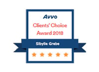 Avvo Client's Choice Award 2018 Sibylle Grebe